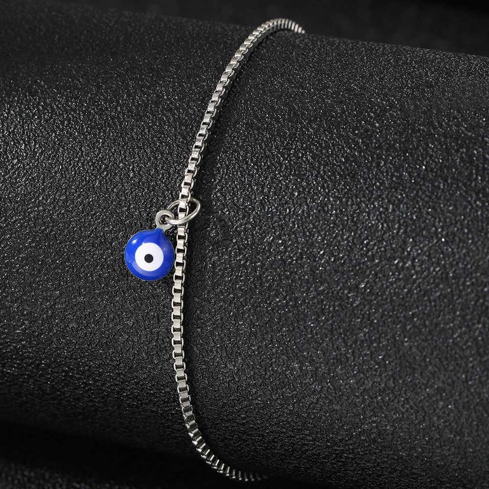Stainless Steel anklet New personalized design Designs Acrylic Blue Eye Pendant subtlety anklet For Women Jewelry Party Gifts Z250408