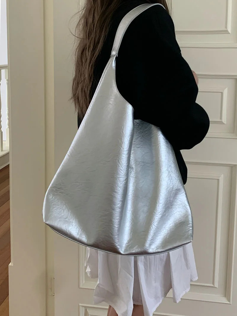 Bag texture soft leather large capacity Underarm Communicating Lazy Style Versatile shoulder tote bag 250408