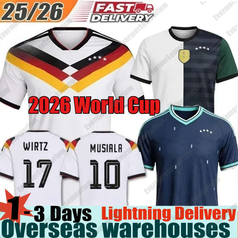 Germany Jerseys 2026 World Cup 125TH Musiala Wirtz Havertz Kimmich Soccer Jerseys Deutschland Trikot KROOS Tah RUDIGER Raum MULLER Shirt Kid Kits Football Jersey