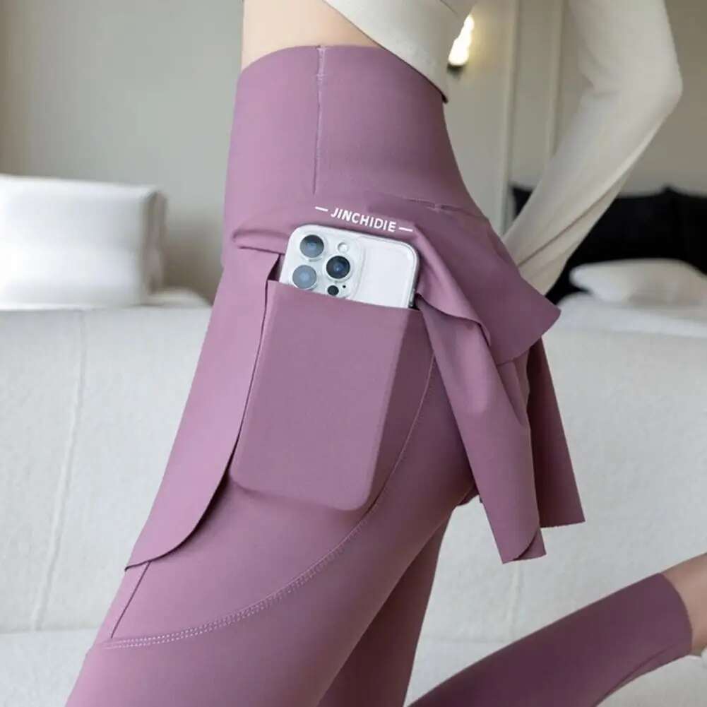 Workout Sets Womens Seamless Sportswear Shock-proof Sport Bra High Waist Gym Leggings Tennis Skirt Yoga Pants