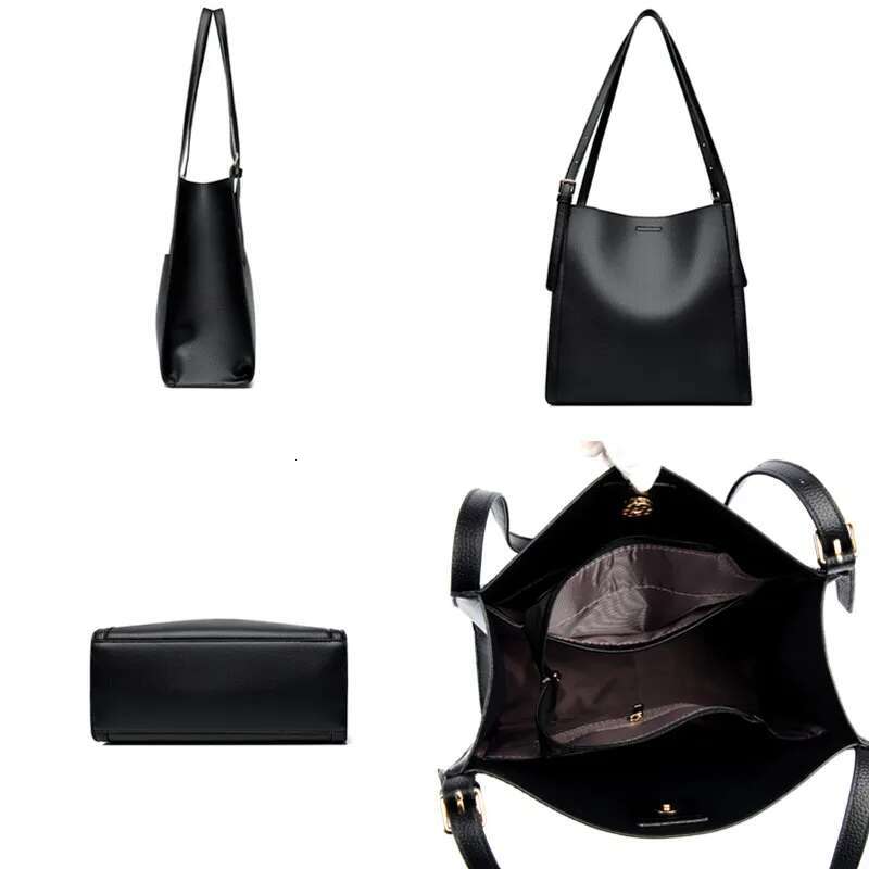 2024 New Leather Bucket Shoulder Women Purses Fashion Underarm Satchel Messenger Bag For Shopping Large Capacity Tote