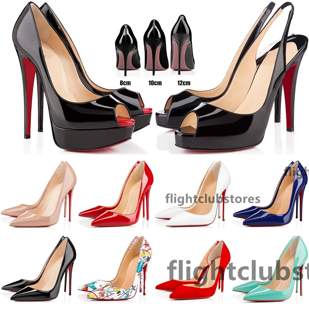 Dress Shoes red bottoms Christian Louboutins loubitons High Heels Stiletto Peep-toes Sandals Heel Luxury Designer Pointy Toe Pumps 8cm 10cm 12cm 35-41