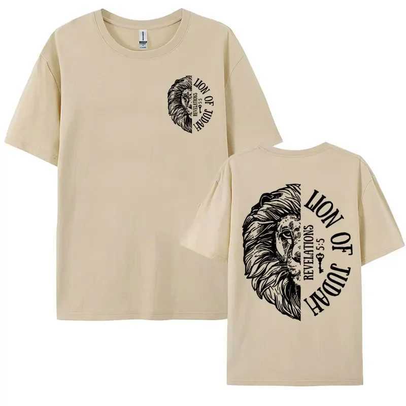 Judas Lion Catholic T-shirt Jesus Love You T-shirt Aesthetics Christian Clothing T-shirt Mens Summer Fashion Casual T-shirtXJ250409