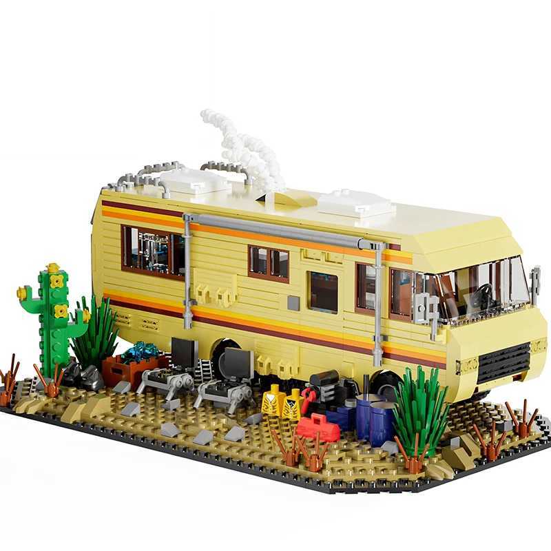 Breaking Bad RV Adventure Camping Bus Model Building Blocks Suitable for Car Assembly Building Blocks Toys W250408