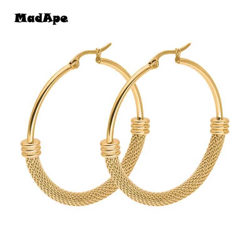 MadApe Silver Color/gold Color 316 Stainless Steel Jewelry Earrings Fashion Wild Female Earring Size Selection Hot Classic Z250408