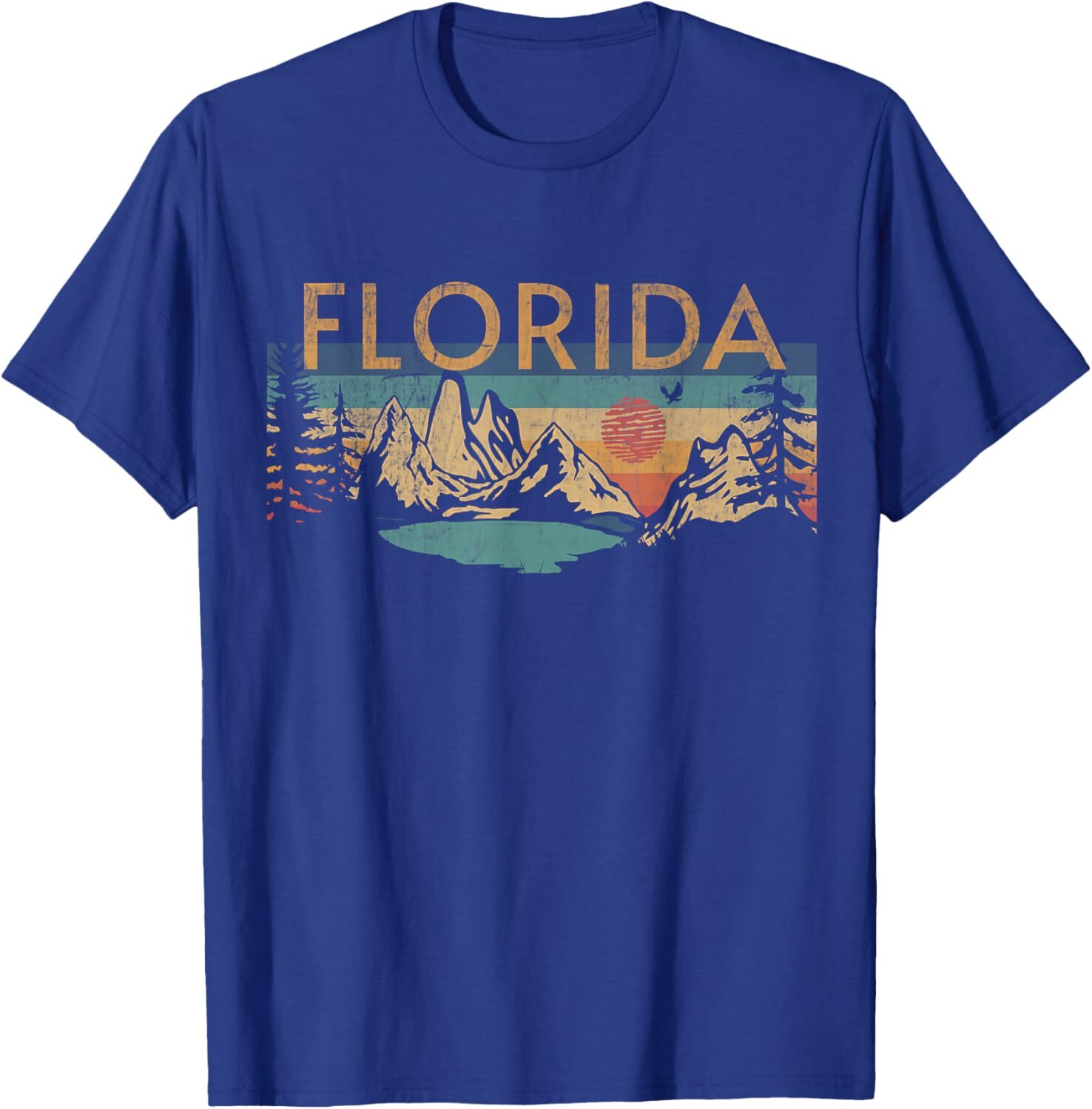 T shirt for Mens Florida Graphic Tee Casual Tops Clothes Short sleeve Solid color simplicity fashion