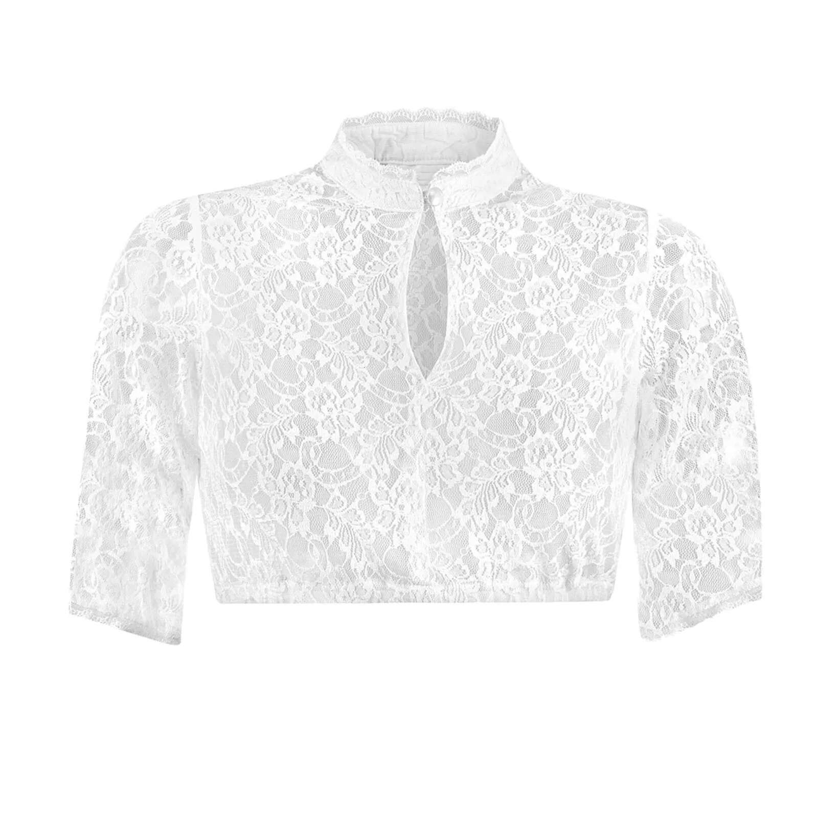 Dongdumaoyi Oktoberfest Blouse Lace Ral Vest Festival Traditional Bavarian Beer Crop Tops Elegant Dirndl Costumes Women S Tight Underwear
