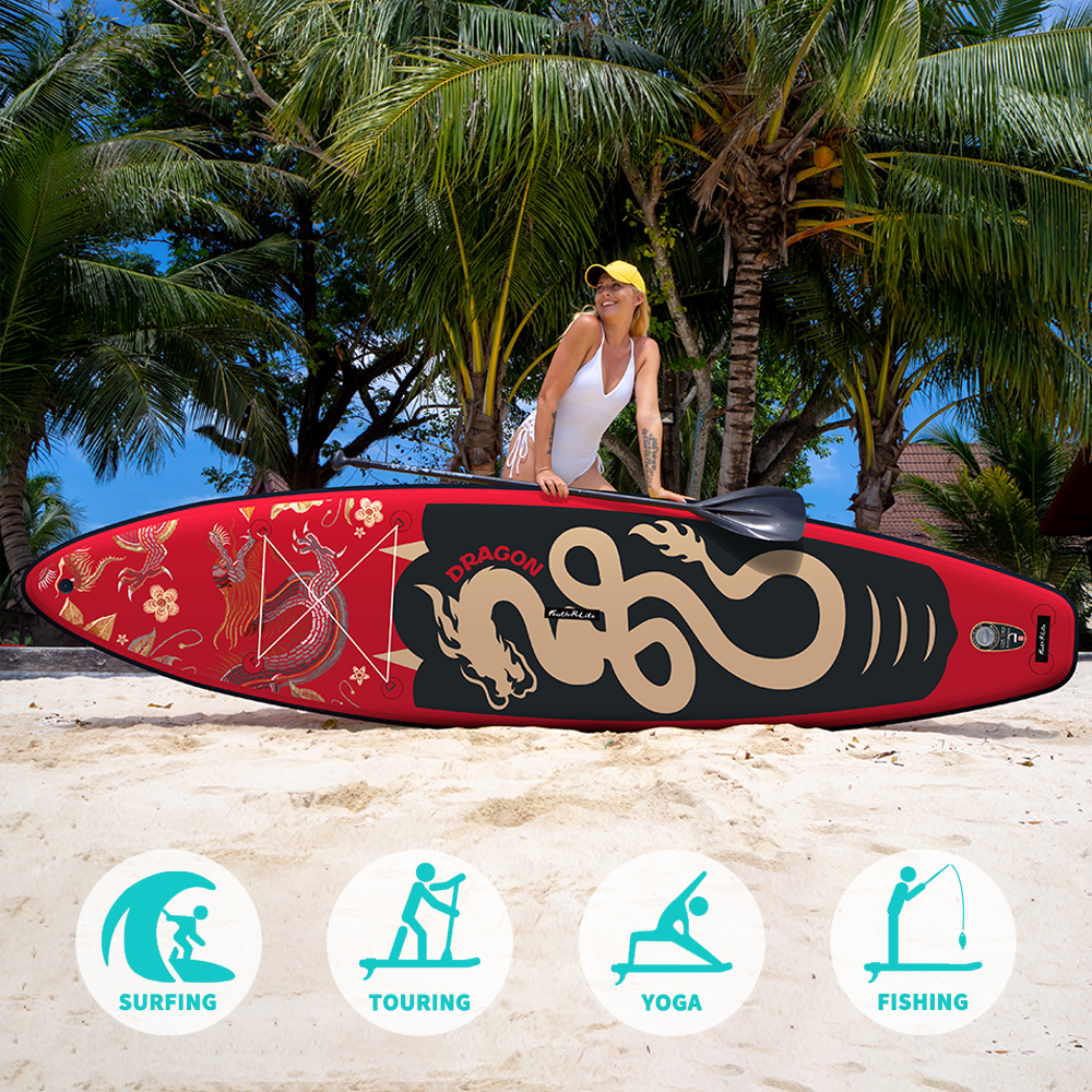 FUNWATER Surfboards paddle board surfboard inflatable Padel stand up paddleboard wholesale 350*84*15cm SUP studentup surfboard water sports