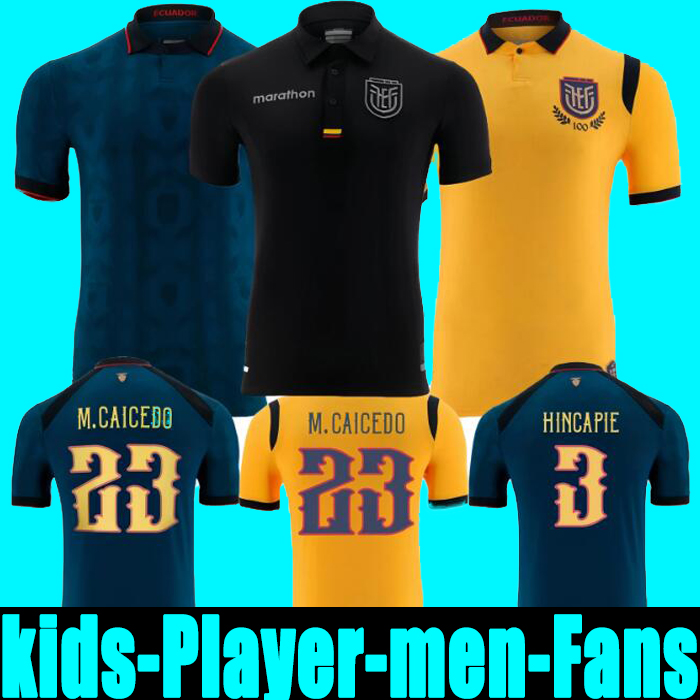 25/26 Ecuador E.VALENCIA soccer jerseys ESTUPINAN CAICEDO CENTRAL FRANCO IBARRA GRUEZO 24 25 uniforms home away third yellow blue adult mens football