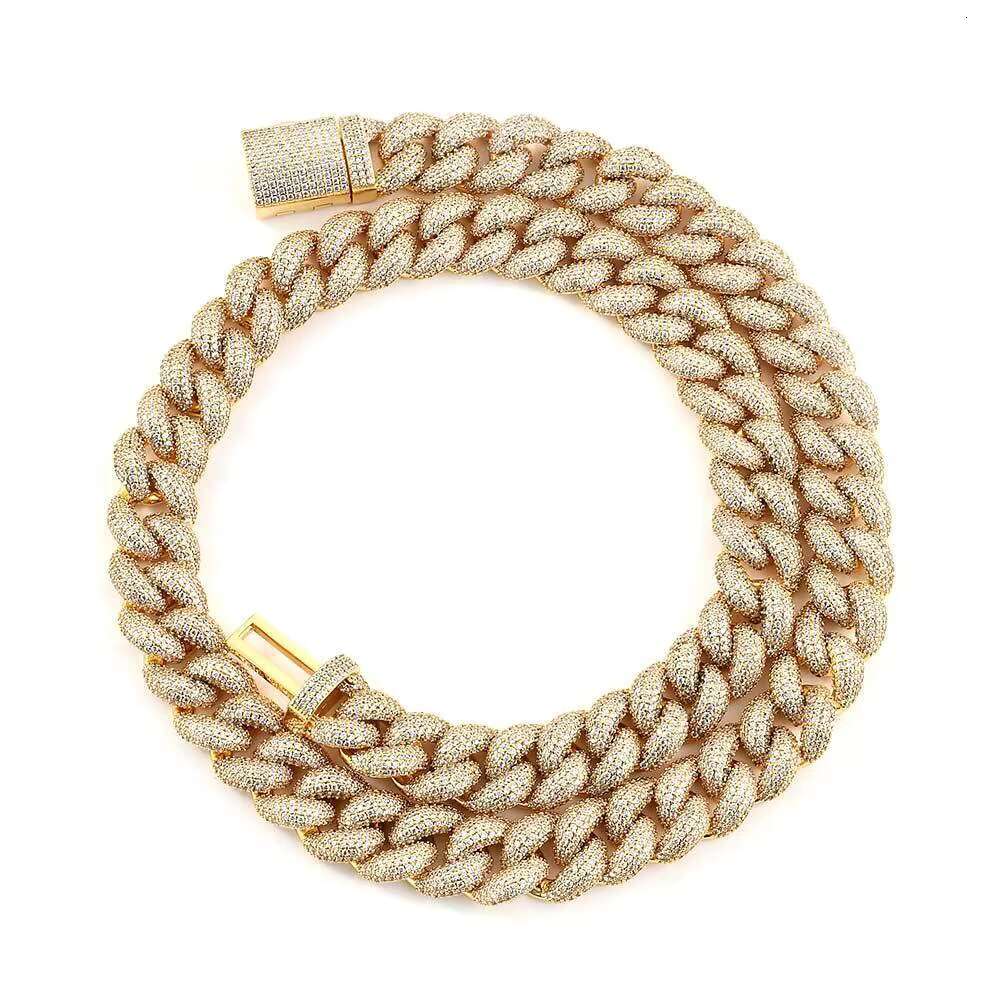 Hip hop k Cadena bracelet necklace jewelry men's dia studded stainless steel ice copper chain