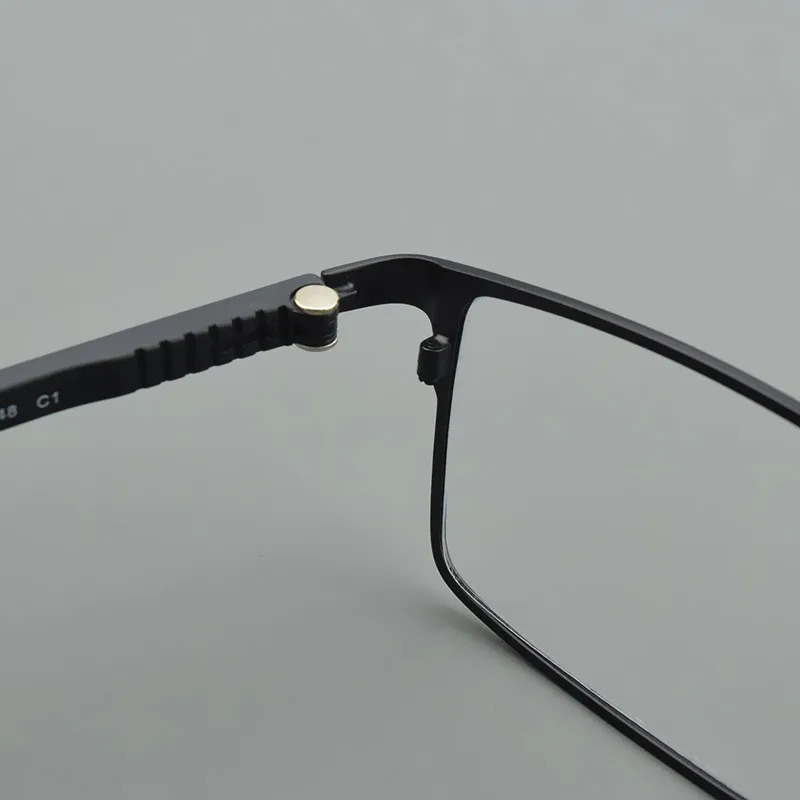 Business Men Alloy Glasses Men FULL FRame Square Myopia Prescription Eyeglasses Frames High Quality Blue Frame 9386 250407