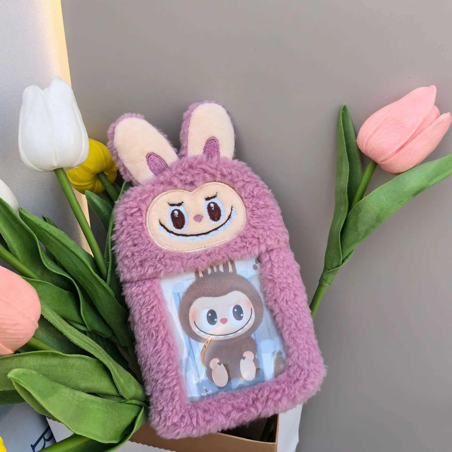 1 cartoon plush wallet card bag plush small wallet bank card storage bagXJ250409