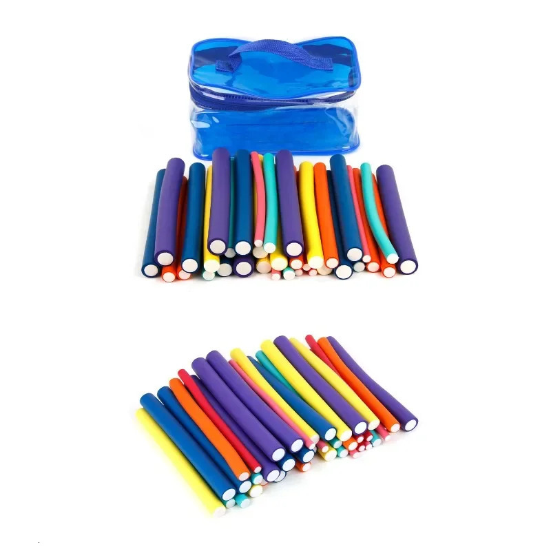 42 pieces of flexible curling stick curler soft foam curler flexible curling modeling tool curler no heat 250407