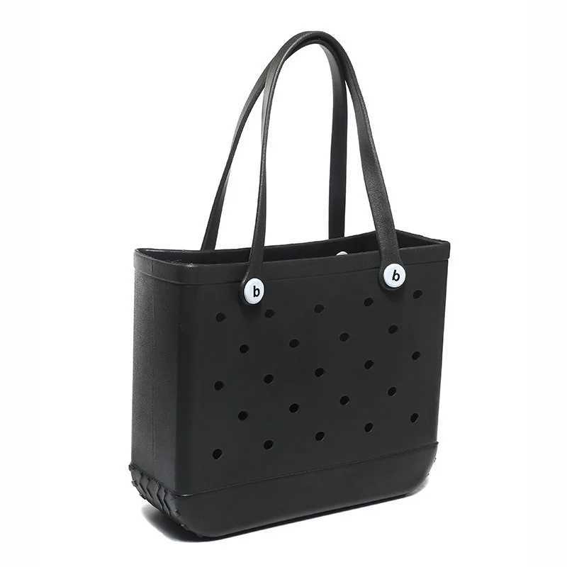 Big Eva Beach Handbag Fashion Mom Diaper Storage Basket Summer Rubber Handbag Solid Color Jelly Beach Bag Sundries OrganizerT25040933