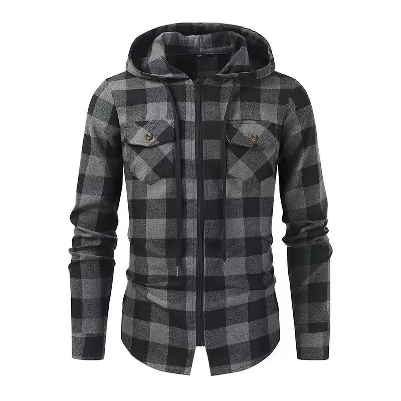 2025 Spring And Autumn Cotton Coolen Grid Mens Shirt All Match Slim Long Sleeve Shirt All Match Clothing 250409
