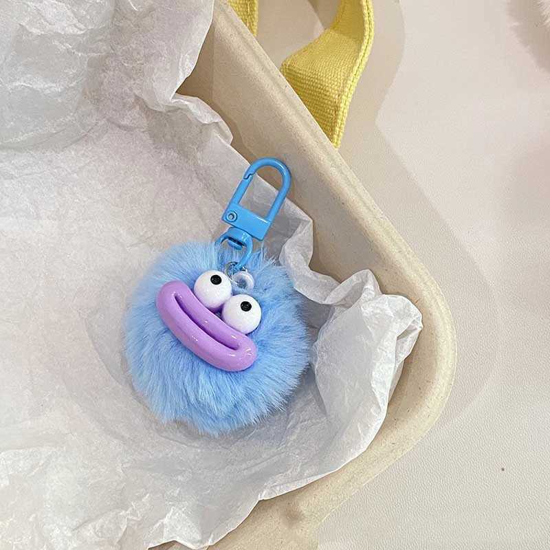 Cute Sausage Mouth Serving Keychain Fun Plush Doll Pendant Keyring Charm Backpack Car Decoration Bag Pendant Accessories GiftXJ250409