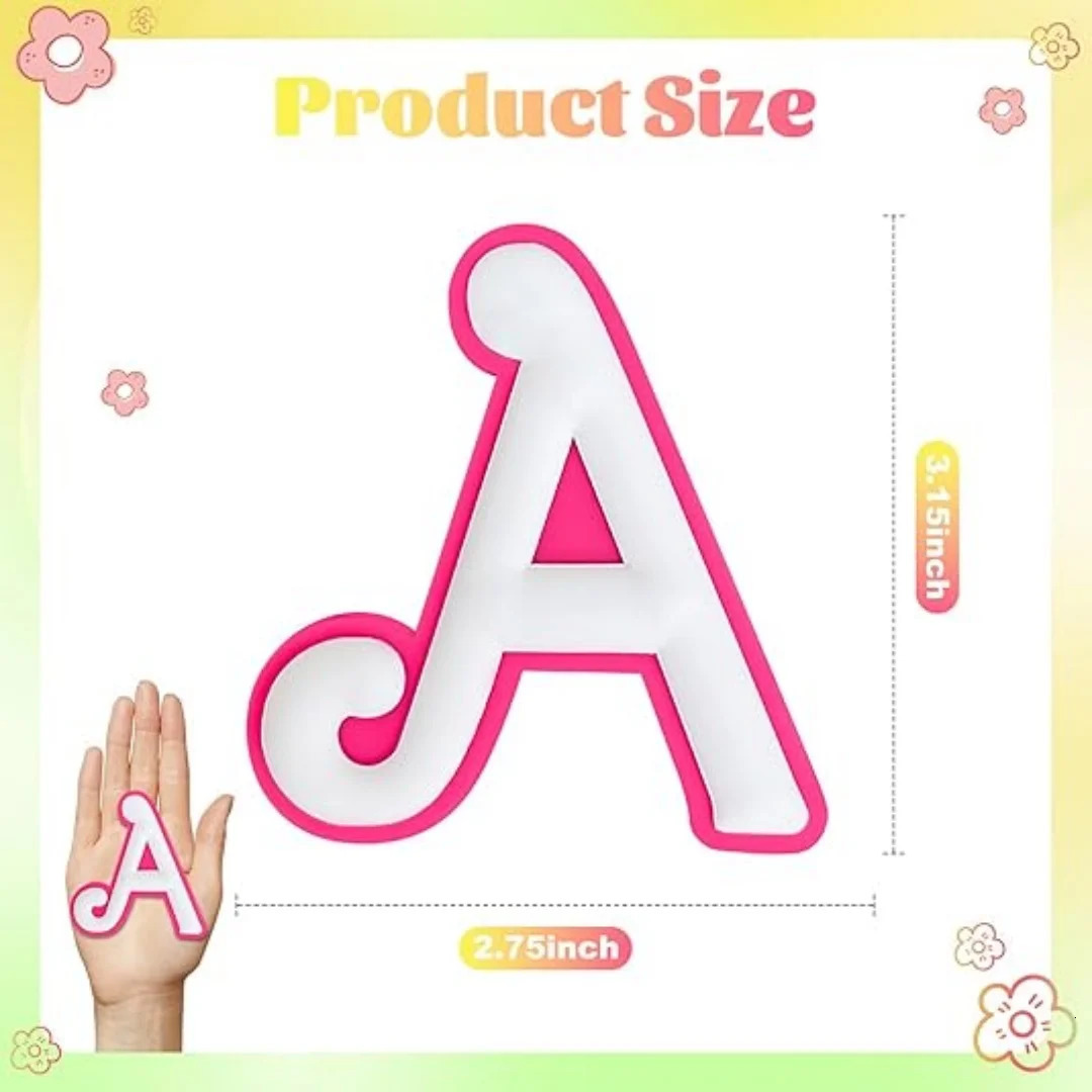 2PCS letter charm for Borg bags 3D printing decorative accessory personalized insertion 250408