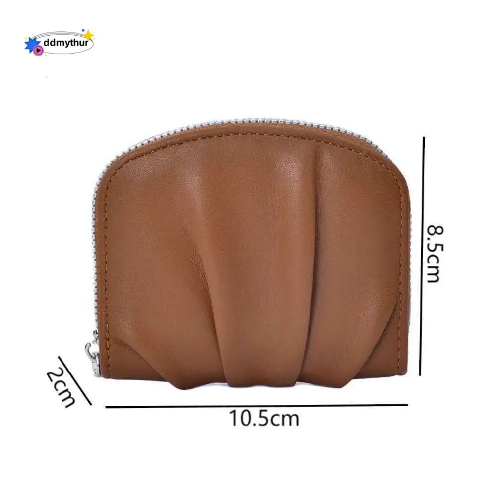 Folded Coin Purse Fashion PU Zipper Women Handbag Solid Color Short Wallet Female ddmythur
