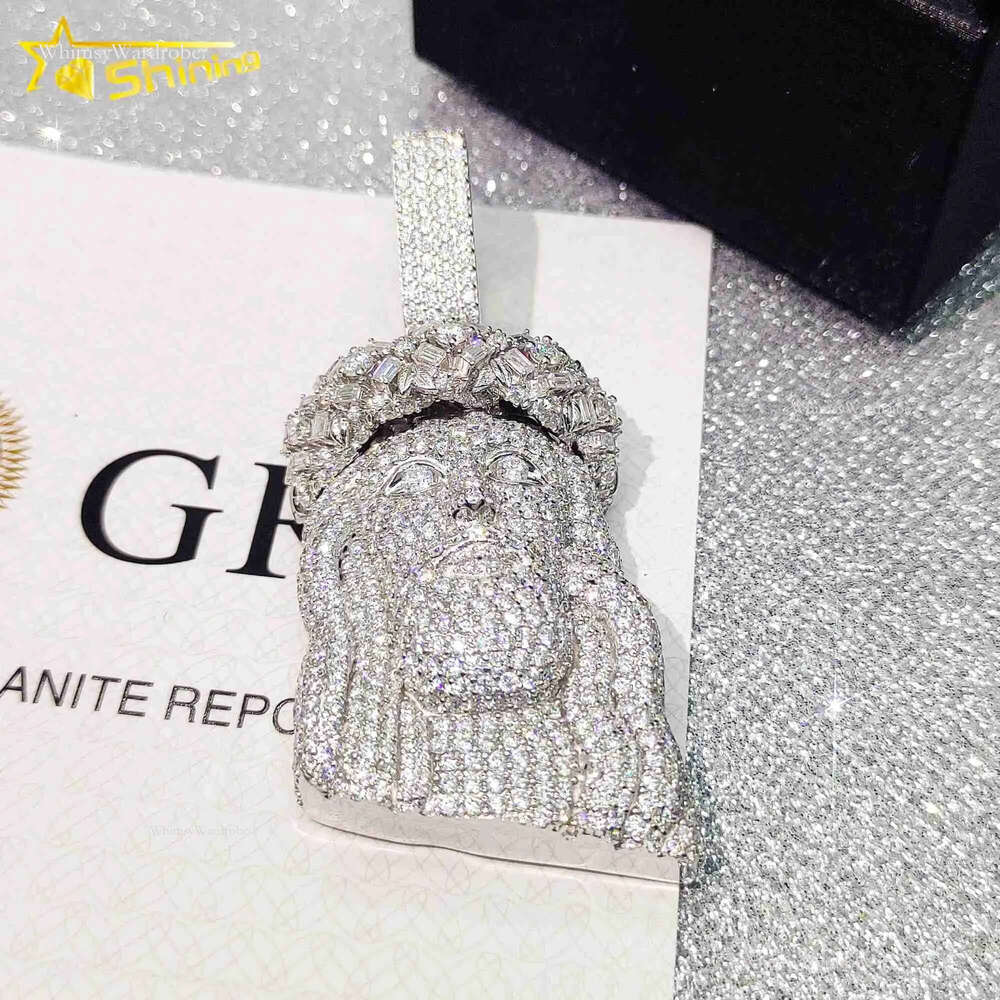 Pass Dia Tester FL Moissanite Hip Hop Jewelry S Jesus Pendant