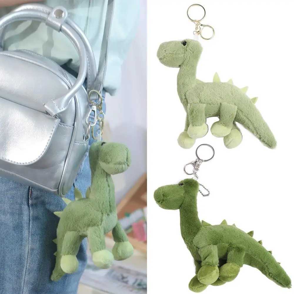 Long necked dinosaur plush doll cartoon keychain small dinosaur plush keychain 16cm plush toyXJ250409