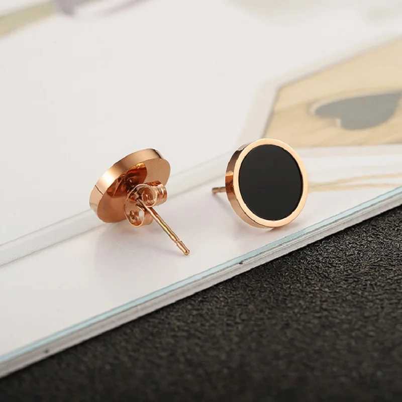 2Pcs/1Pair Stainless Steel Studs Earrings Round Shaped with Butterfly Clasp Push Earrings Women Men Hypoallergenic Earrings Z250408
