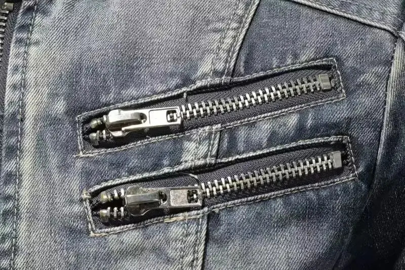 Mens denim jacket zipper ultrathin casual solid collar full set of regular winter 250409