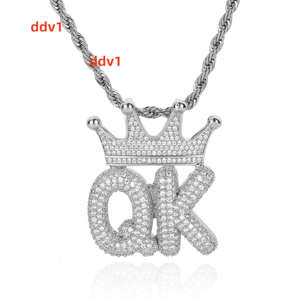 Custom Name Diamond Letter Necklaces Pendant Hip Hop Style Bling Iced Out Personalized Fine Jewelry for Men and Women Customizable