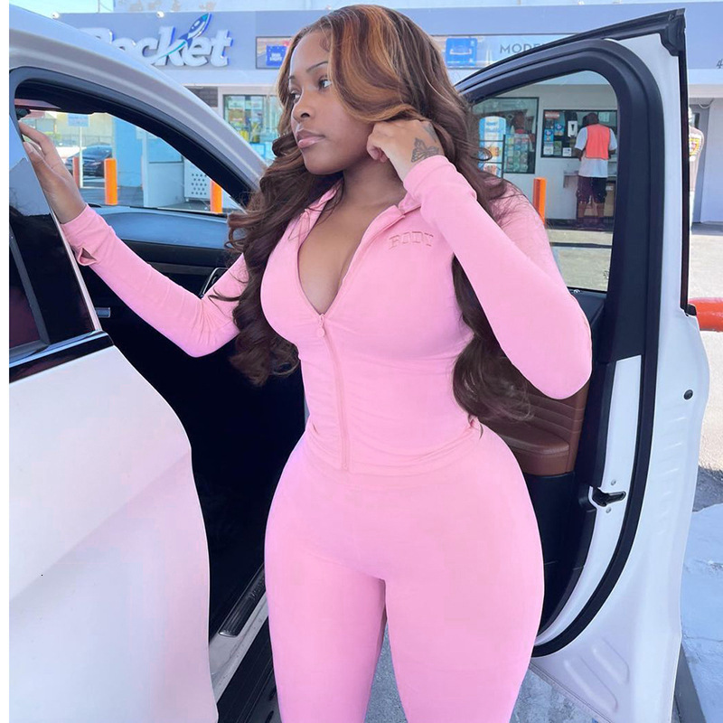 2025S Designer Women S Set Summer Fashion Solid Color Short Hooded Top Sexy Tight Pants Set