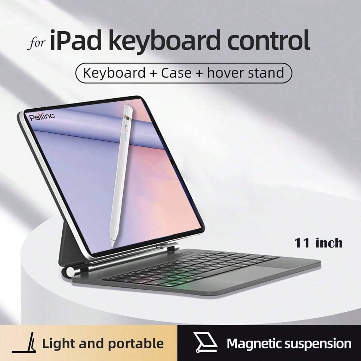 360 Degree Rotation 2024 Magic Keyboard Cases For iPad Pro 11 10.9 10.2 12.9 13inch iPad Air With Smart Backlights Bluetoorh Cover Holder Case for Apple Macbook Mini 2025