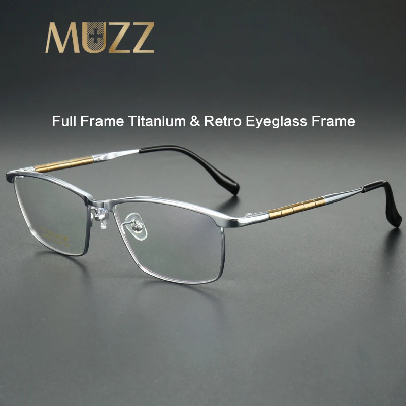 Men Square Full Frame Pure Eye Glasses Frame Myopia Optical Prescription Eyeglasses Handmade Fashion Classic Eyewear 250407