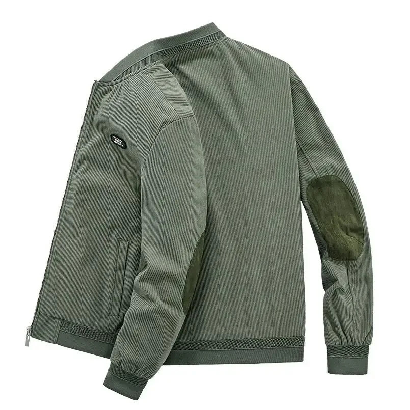 spring mens Corduroy jacket casual highquality loose baseball clothing bomber size 5XL 250408Z