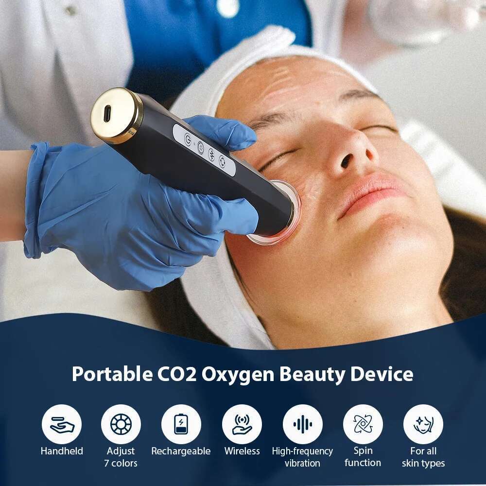 Portable CO2 Oxygen Bubble Rechargeable Facial Cleaning Balance Serum Input Pen Anti-aging Skin Care Beauty Device