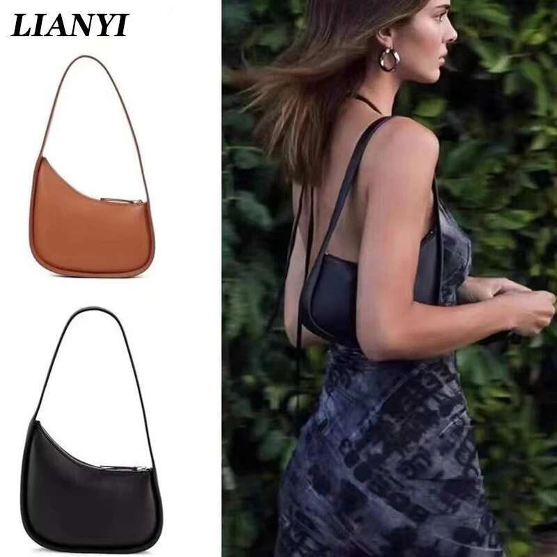 Bag Women Leather Street Handbag Shoulder Underarm Fashionable Urban Ladies' Versatile Commuting Bag