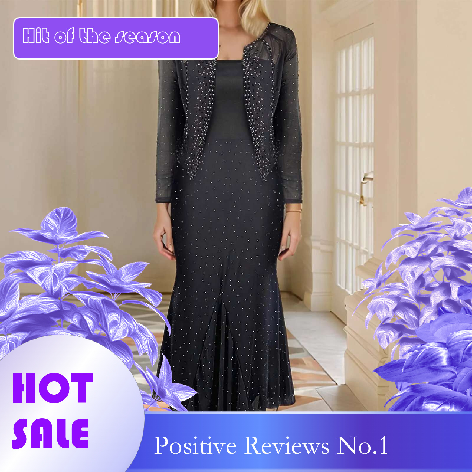 Dongdumaoyi Hollow Out Lace Coat Dresses Wedding Party Bridesmaid Patchwork Solid Color Hem Long Casual Loose Flowy Dress