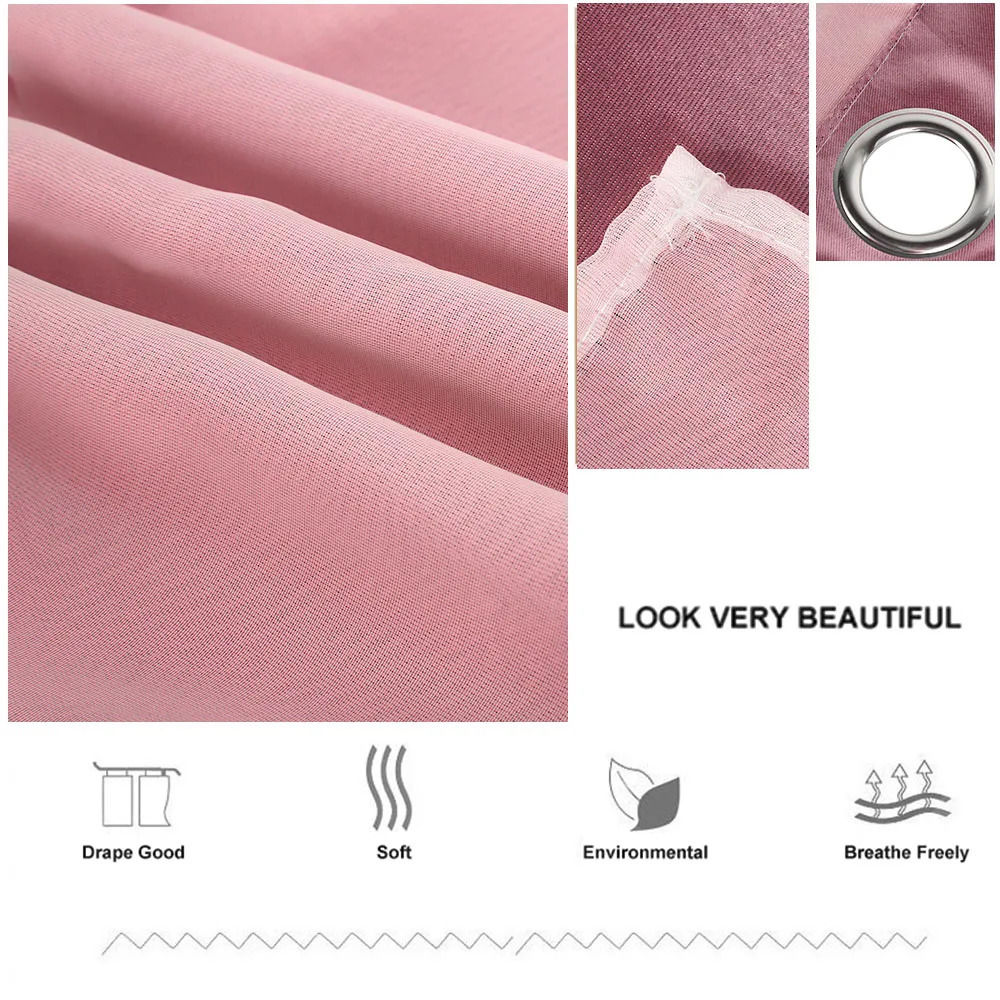 1/2Pcs star blackout curtains double-layer romantic pink sheer curtains used for decorating curtains in living rooms girls bedrooms 250409