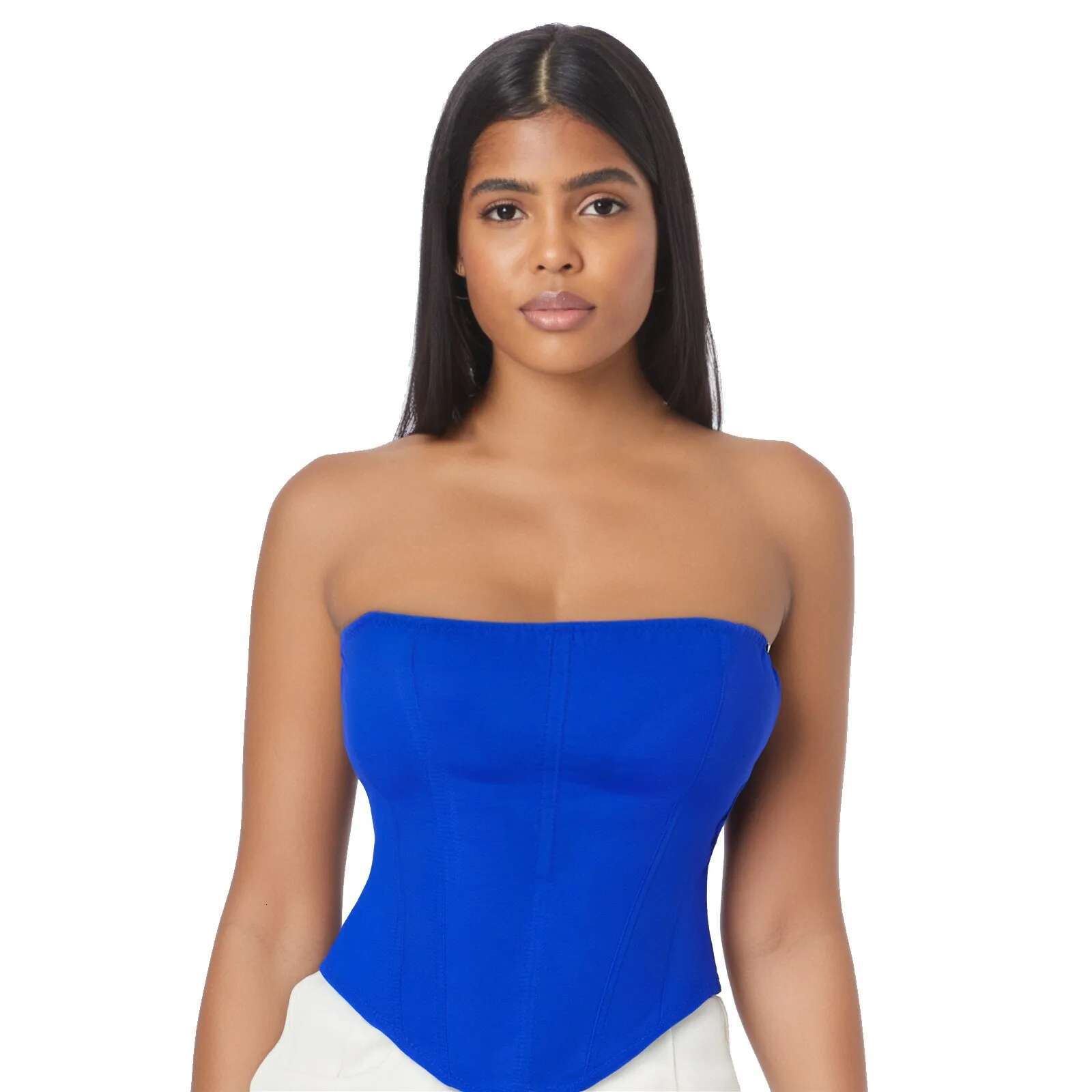 Dongdumaoyi Sleeveless Off Shoulder Sexy Corset Crop Tops Vest Female Underwear Backless Bustier Top Gothic Satin Zipper Et Women S Tight Underwear