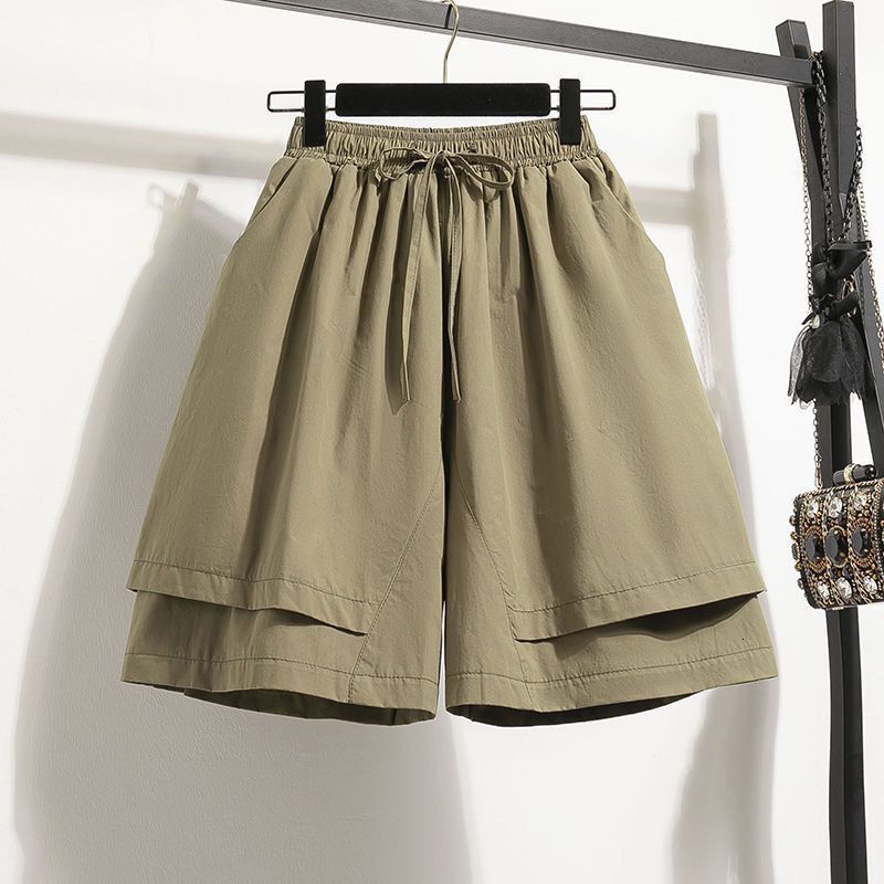 2025S Women s Designer Shorts Plus Size Sports Hot Pants Summer Quick Drying High Waist Fat Mm Loose Wide Leg Skirt Outdoor Leisure Vacation Beach Pan