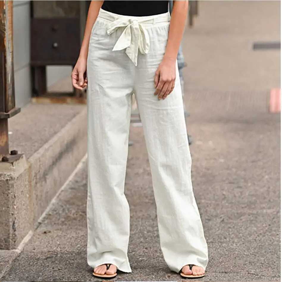 2025 Summer New Baggy Pants Fashion Women Straight Solid Ankle Length Pocket Chic Wide Leg Pant Casual Sweatpant Retro TrousersXJ250616