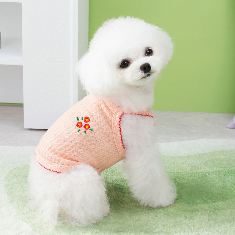 Female Pet-Friendly Lovely Dot Dog Dress with Charming Skirt Design for Weddings & Parties