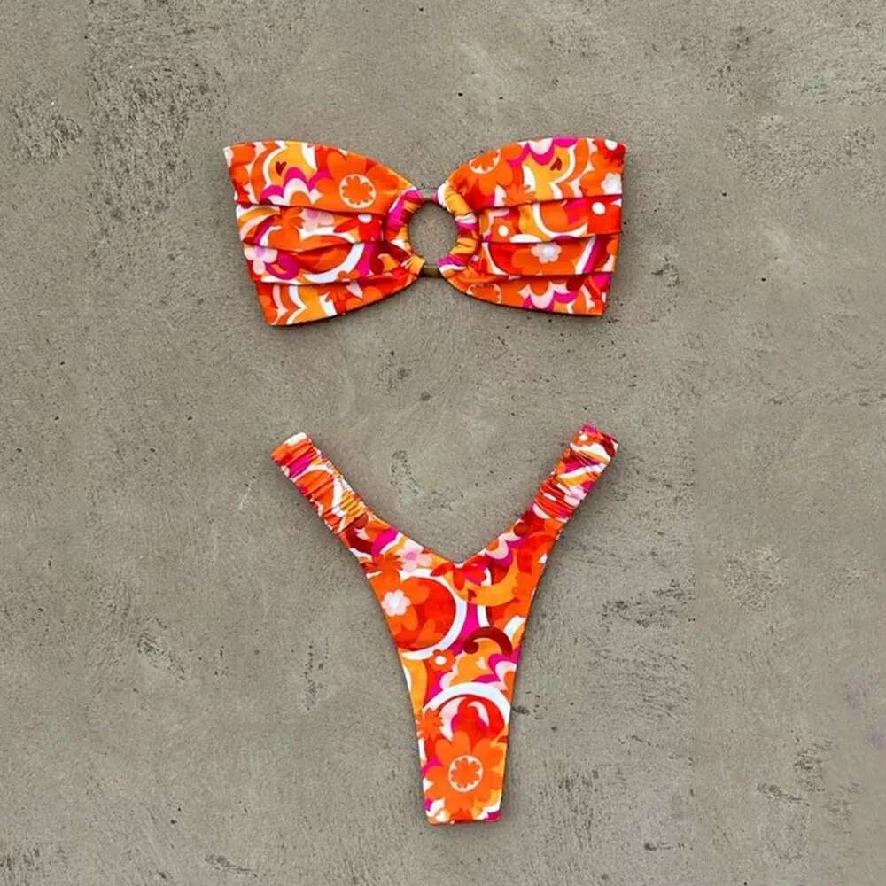 Micro Push Up Women Swimsuits 2025 Sexy Female Swimwear Brazilian Bikini Set Thong Biquini Swim Suits Print Beachwear