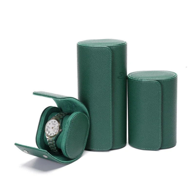 Embers Green Watch Roll 1 2 3 slots Genuine Watch Storage Box Travel Bag Watch Case Gift Box For Rolex 251107