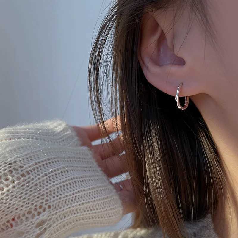 Authentic Minimalist 925 Sterling Silver Twist Hoop Earring for Women Wedding Stud Earrings fashion Jewelry Gift Z250408