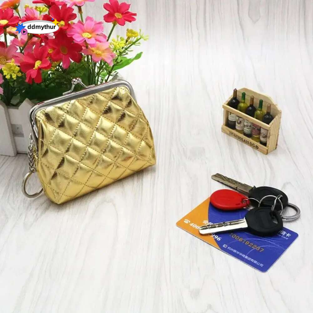New Fashion Geometric Hasp Coin Purse Women Solid Color PU Leather Small Wallet Card Holders Female Money Change Bag ddmythur