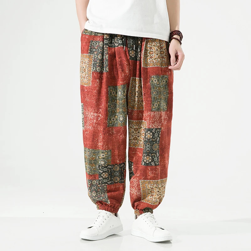Fashion Men Casual Pants Oversized Harem Pants Male Streetwear Sweatpants Elastic Waist Male Wide Leg Trousers Harajuku 5XL 250408