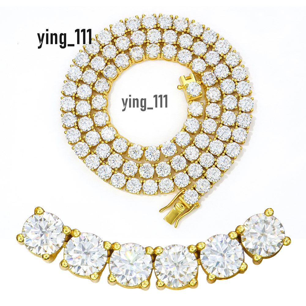 Factory Price Wholesale 925 Sterling Silver Gra Vvs Moissanite Tennis Necklace Chain