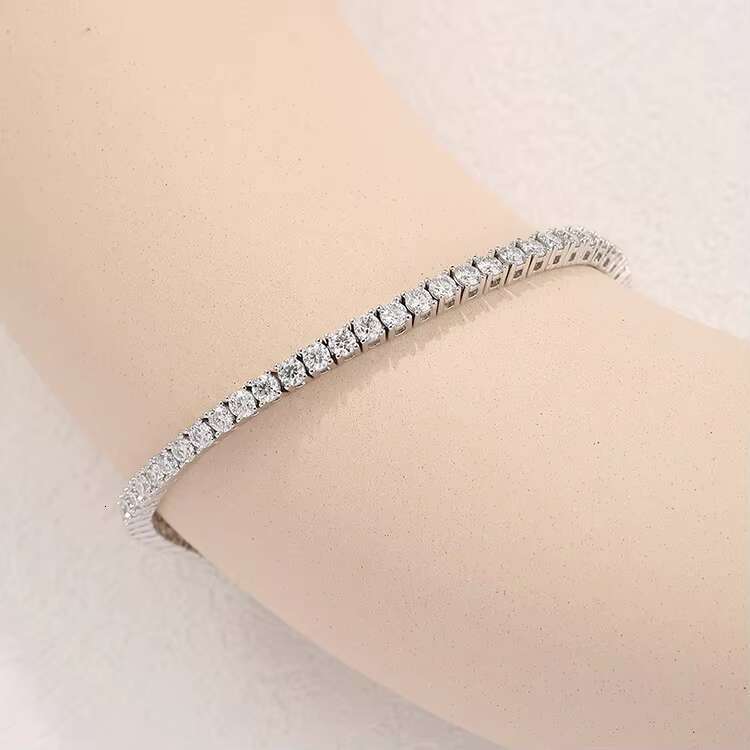 Luxury Tennis Bracelet Women Men Accessories 925 Sterling Silver Custom 3mm CZ Diamond Tennis Bracelet