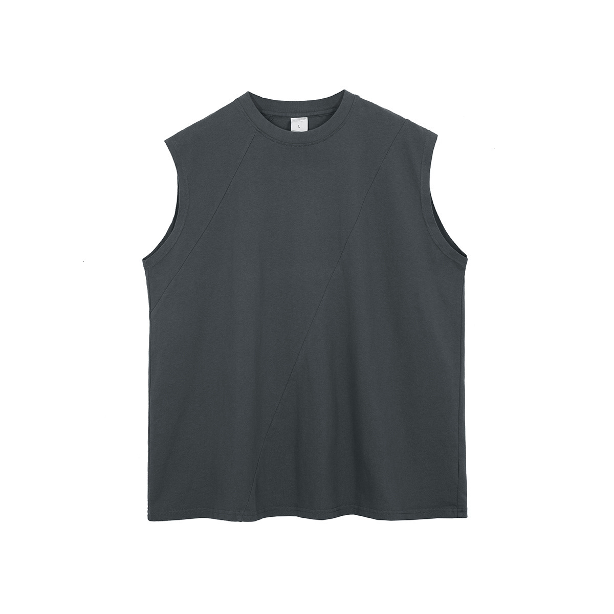 2025 Spring/Summer New Street Trendy Brand Loose Splicing Shoulder Oversized Unisex Men's and Women's Tank Top
