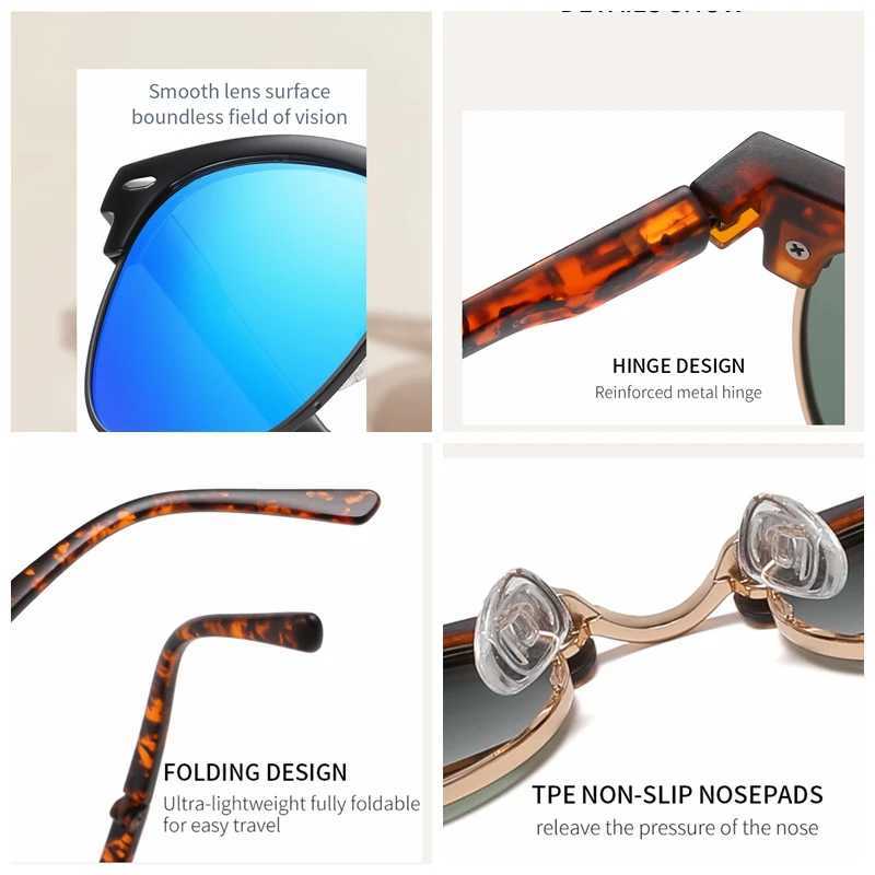 Folding HD Polarized Men Women Sunglasses Designer Club Brand Folded Driving Sun Glasses Blinded DroppShipping Master Shades Z250408