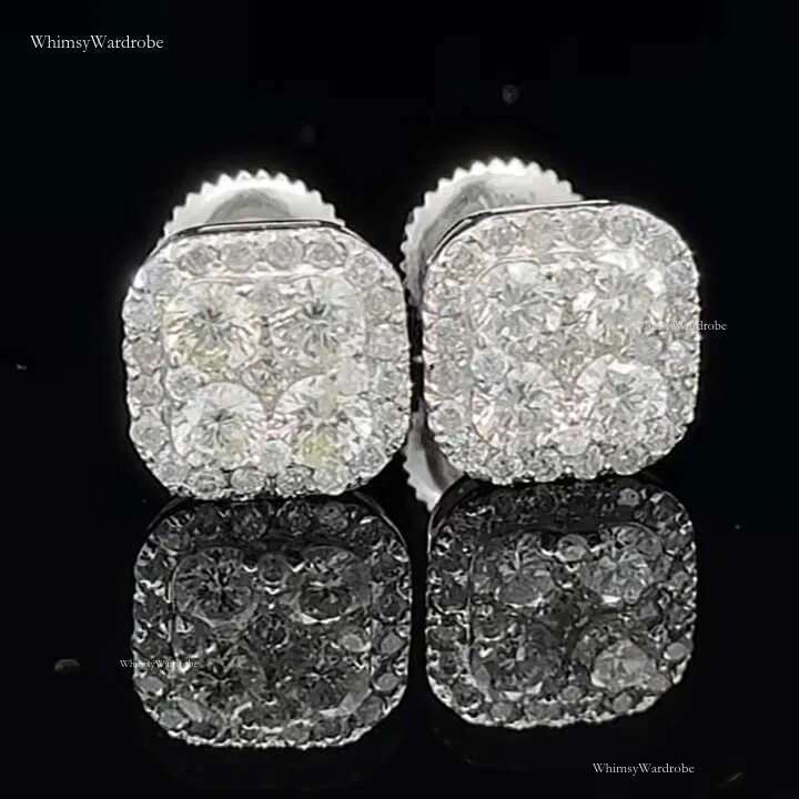 Fine Jewelry Earring Sterg Sier Fashion Different Shapes Vvs Moissanite Dia Stud Earrings