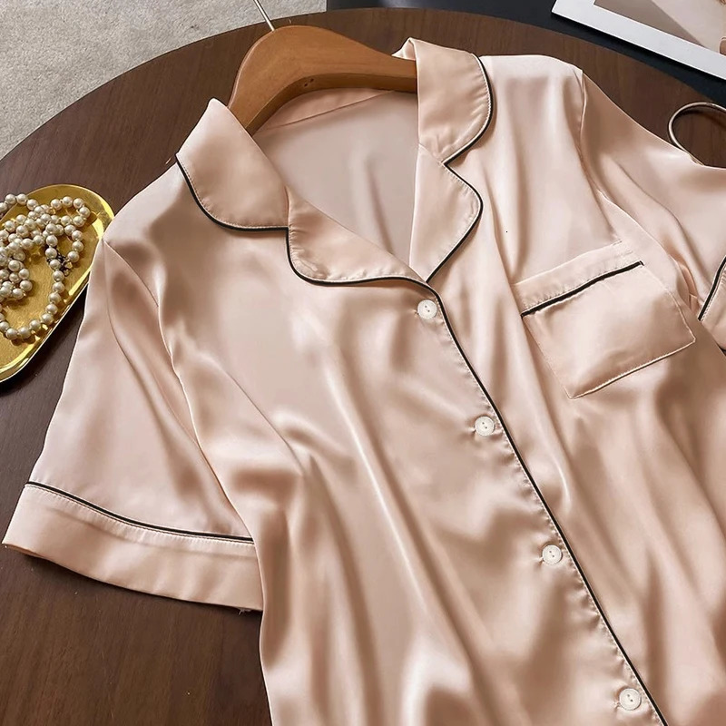 Ins Simple Solid Y2k Sweet Lazy Womens Pajamas Korean Harajuku Leisure Lounge Summer Cool Fashion 250409